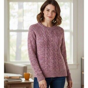 Time And Tru Multicolor Long Sleeve Sweater V Neck size Small 4-6 Cozy